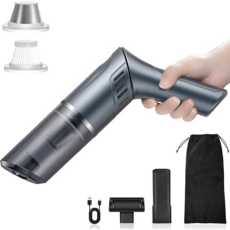 Cet aspirateur de voiture sans fil est doté d'une poignée rotative à 90°, ce qui le rend idéal pour nettoyer les voitures et les tapis. (1/4)