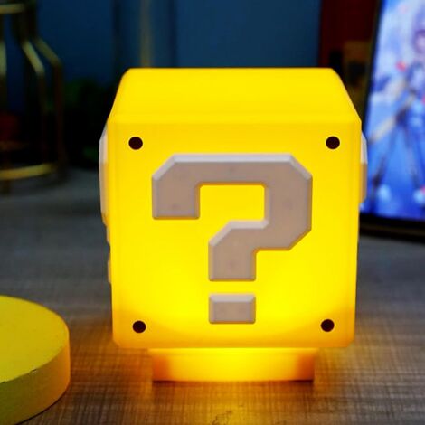 La veilleuse Super Brothers - Mini Cube Point d'Interrogation, alimentée par USB et avec effets sonores du jeu, est le cadeau idéal. (1/5)