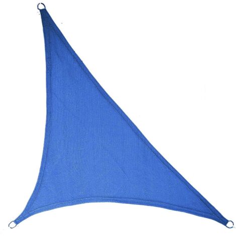 3.63.63.6M triangle voile d'ombrage pare - soleil UV block convient pour terrasse extérieure jardin arrière (bleu, 1pc)