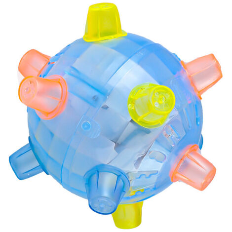 Boule de saut LED pour chien - boule lumineuse en caoutchouc - fonction de saut automatique - jouet interactif pour chien et chat (1/5)