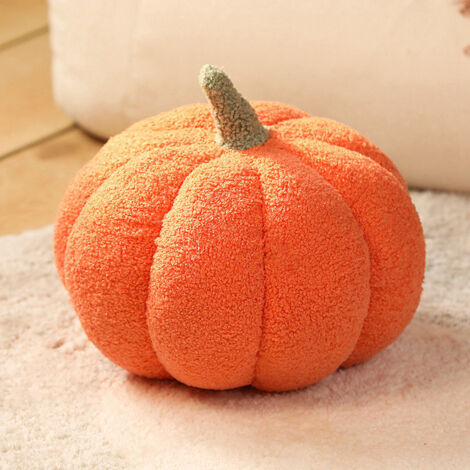 Coussin décoratif citrouille en peluche pour Halloween, matière douce, 20 cm (1 pièce) (1/4)