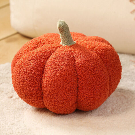 Coussin décoratif citrouille en peluche pour Halloween, matière douce, 20 cm (1 pièce) (1/4)