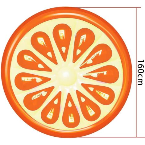 Flotteur de piscine pour adultes, hamac de flotteur de piscine pour adultes, radeau de piscine (taille gonflable: 160x160cm, Orange) (1/5)