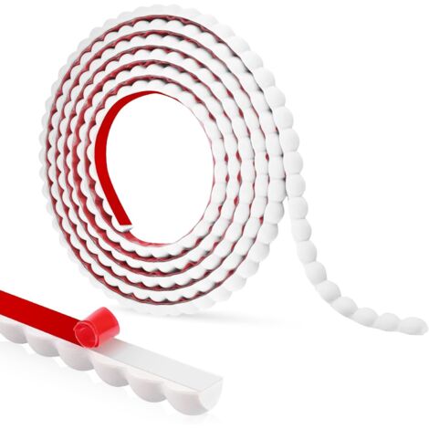 Bandes adhésives flexibles pour plafonds, carrelages et bords de murs (blanc, 15 mm x5 m). (1/5)