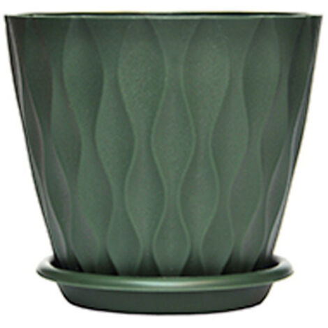 Ce pot de fleurs mesure 15,2 x 13,5 cm, ce qui le rend idéal pour les plantations. (Lot de 5, vert) (1/5)