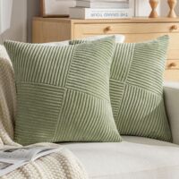 Housse décorative pour canapé de jardin (lot de 2) 45 x 45 cm, vert clair