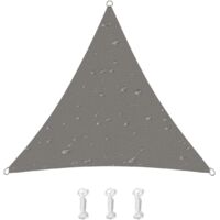 Voile d'ombrage, 95% uv, convient pour terrasse, balcon, jardin, fête, événements en plein air (3 x 3 x 3 mètres, gris)