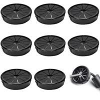 8 passe-câbles, clips de 45 mm de diamètre, passe-câbles ronds en nylon pour câbles de bureau, noirs