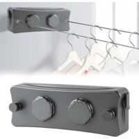 Étendoir à linge rétractable, étendoir à linge rétractable de 5,1 mètres, étendoir à linge d'intérieur, étendoir à linge réglable