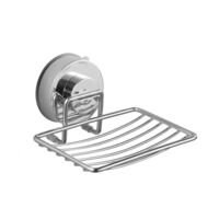 Ensemble (argent) porte-savon à ventouse, porte-éponge en acier inoxydable 304, plateau de rangement durable pour salle de bain et cuisine, aucun perçage requis.