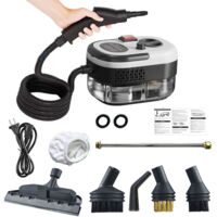 Nettoyeur vapeur, nettoyeur vapeur haute pression 2500W 220V, adapté aux voitures, cuisines, salles de bains et joints de carrelage (blanc).