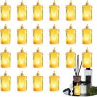 Petites bougies sans flamme, bougies LED clignotantes pour la maison, bougies à 24 LED, bougies LED décoratives, bougies chauffe-plat sans flamme
