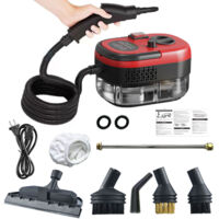 Nettoyeur vapeur, nettoyeur vapeur haute pression 2500W 220V, adapté aux voitures, cuisines, salles de bains et joints de carrelage (rouge).