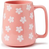 700ml Ceramic Coffee Mugs, Capacity Mug with Handle,Tea Cup,Dishwasher Microwave Safe,for Office and Home (Pink)