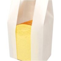 Sac à pain 60pcs pour le pain fait maison avec sac à pain en étain et sac à pain en papier de fenêtre (blanc, 12 9 30cm)