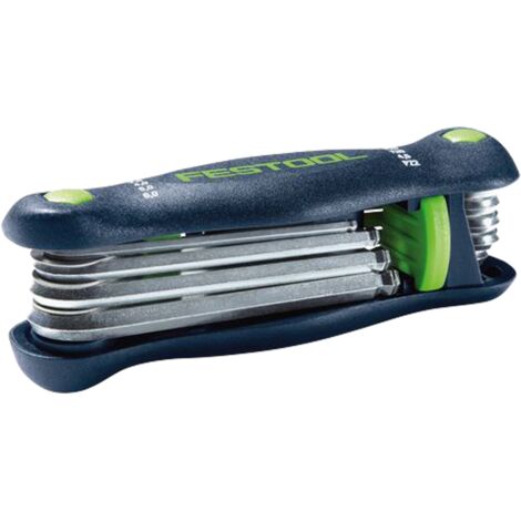 Festool – Outil multifonction Toolie 498863 – 9 clés à douille hexagonales avec MagicRing – Tête sphérique hexagonale – Conception ergonomique