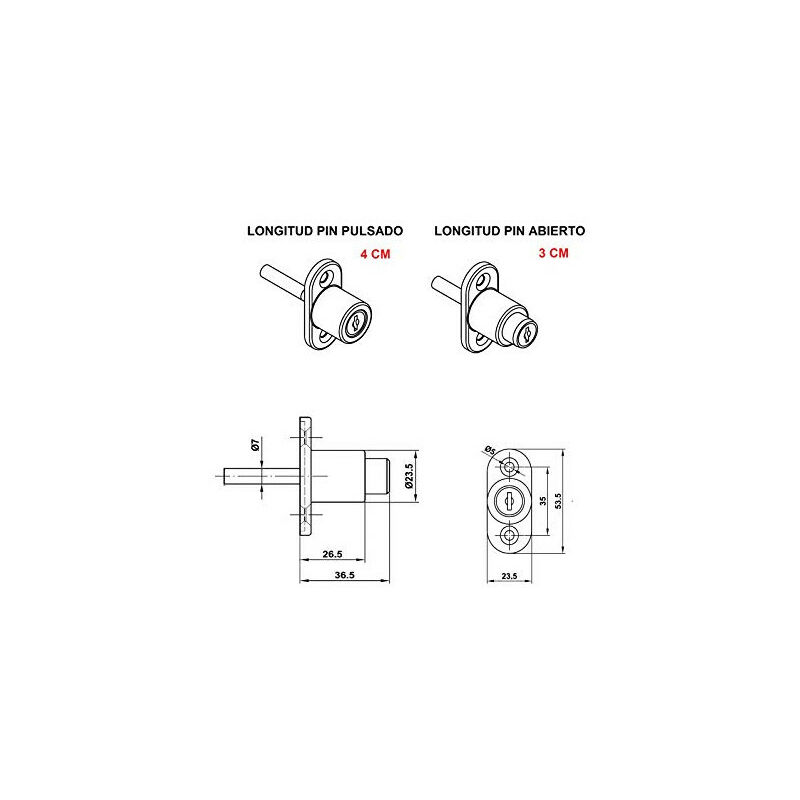 CERRADURA VENTANA CORREDERA BLANCO PACK 4 LLAVES IGUALES