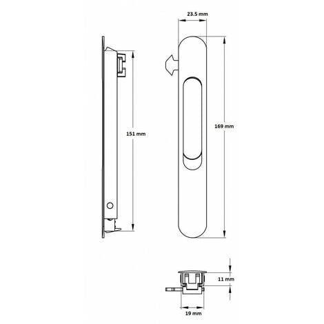 2 CIERRES DE VENTANA CORREDERA MOD C PARA SUPERFICIE ALUMINIO MANILLA,  RECAMBIOS