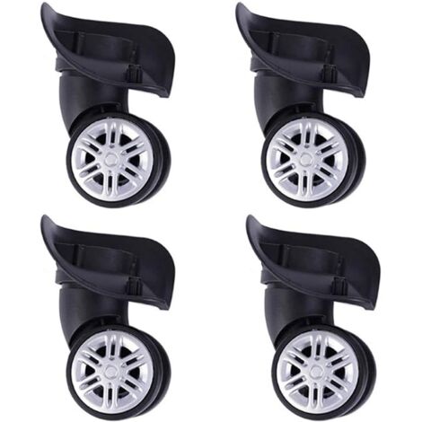 Dpzo – Roues de valise de rechange 4 pièces – Diamètre 5 cm – Plastique et PVC – Installation facile – Roulettes silencieuses pour bagages