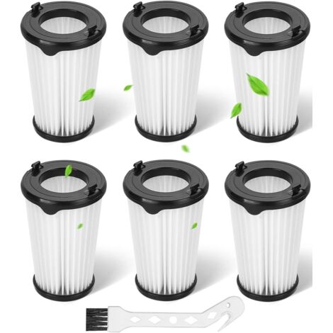 Lot de 6 Filtres pour Aspirateur Ergorapido AEG CX7 CX7-2 AEF150 Filtre de Remplacement, Accessoires Filtres hepa de remplacement pour AEG CX7 CX7-2 QX8-1 avec 1 Brosse de Nettoyage