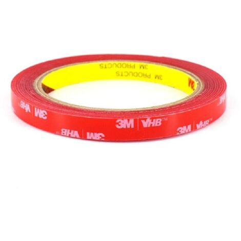 3M VHB 4910 Double Face Transparent Extra Fort, Ruban Adhésif, Imperméable et ultra Résistant aux Hautes Températures pour Décoration & Fixation de Voitures, de Maison (8mm x 3 m)