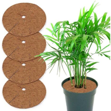 Protection anti-mauvaises herbes en fibre de coco pour plantes en pot Ulisem, 5 pièces, 20 cm (1/4)