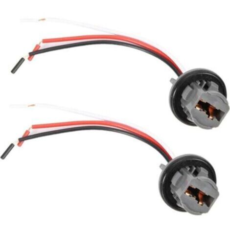 2pcs T20 Plug 7443 Support d\'ampoule de voiture Adaptateur de prise Connecteur de lumière de frein à LED