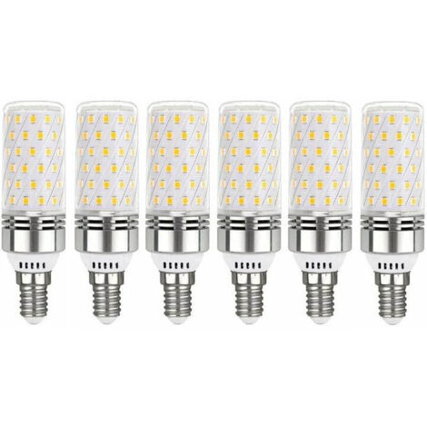 Ampoule LED E14 Blanc Chaud 3000K, Ampoules E14 Mais LED 12W Équivalent 100W Ampoule Incandescente, 360° Lumière Ampoules Culot a Vis Edison E14, Non Dimmable, Lot de 6 (1/5)