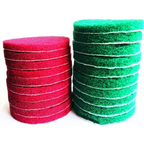 20 Pièces Tampons à Récurer pour Perceuse, Kit de Nettoyage avec 2 Types de Tampons Abrasifs, 4 Pouces (1/4)