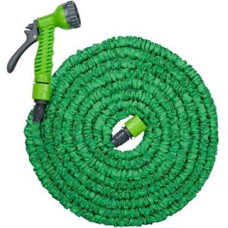 Tuyau d\'Arrosage Extensible 15M – Tuyau Arrosage avec Pistolet – Tuyaux d\'Arrosage pour Jardinage – Compact et Pratique – Vert (1/4)