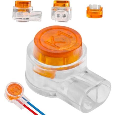 Lot de 20 Connecteurs K1 à Faible Courant pour Câble de Télécommunication/Signal Connecteur Rapide pour Sertir 2 Fils
