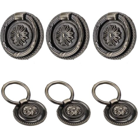 CCYKXA Poignee de Meuble Vintage, Bouton de Meuble Laiton Vintage, Poignée Tiroir Vintage, Poignee Meuble Vintage avec Vis, Poignée de Meuble Ancien pour Armoire à Tiroirs pour Armoire (1/5)