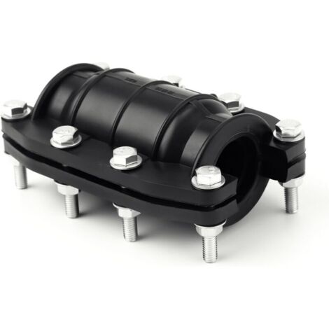 Ccykxa – Collier de réparation tuyau 25mm – Acier inoxydable et PE – Pour tuyaux en plastique et métal 24-26mm – Réparation fuites efficace (1/5)