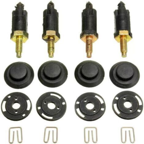 AHLSEN 4 Set Kit de Fixations Couvre Moteur 2.0 HDI Compatible avec Citroën Berlingo C4 C5 Xantia Xsara et Peugeot 206 306 307 406 607 806 Expert OEM 0137F6 13711 Clips + Boulons
