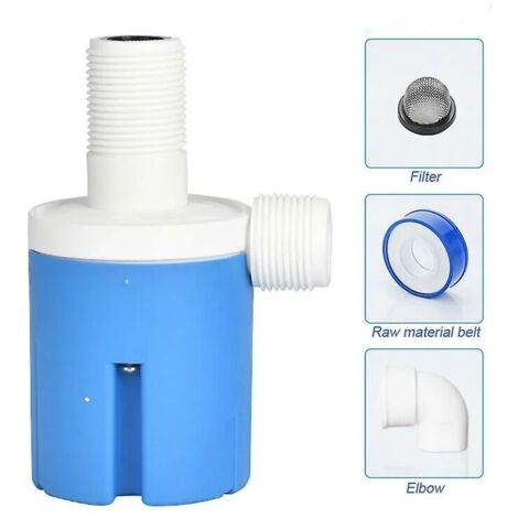 Ahlsen – Régulateur de niveau de piscine automatique – Vanne à flotteur en plastique alimentaire – Contrôle niveau d'eau 0-100°C – Installation verticale