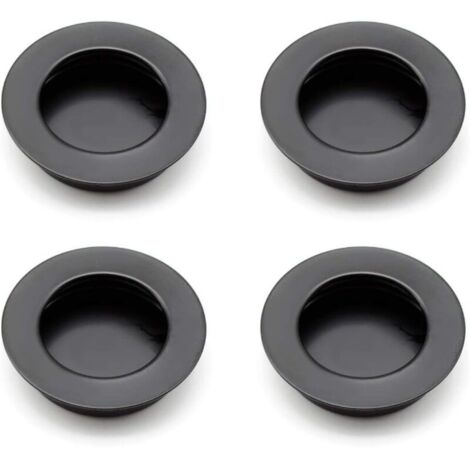 Ahlsen 4 Pièces Poignées Rondes Encastrées, 40 mm Poignee de Portes Coulissantes en Acier Inoxydable 304 , Poignées Noir de Meuble peut être Utilisé pour Les Tiroirs, Armoires, Meubles sur Mesure (1/5)