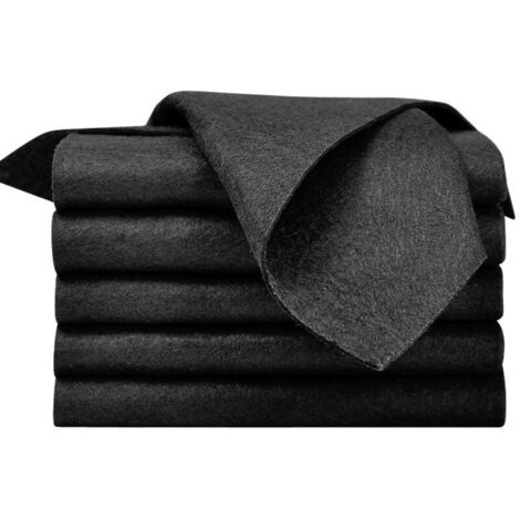 CCYKXA 10 Chiffons de Nettoyage en Microfibre (30x40cm), Chiffon de Nettoyage Magique épaissi Réutilisable pour Fenêtres, Verre, Voiture et Fenêtres, sans Traces -Noir