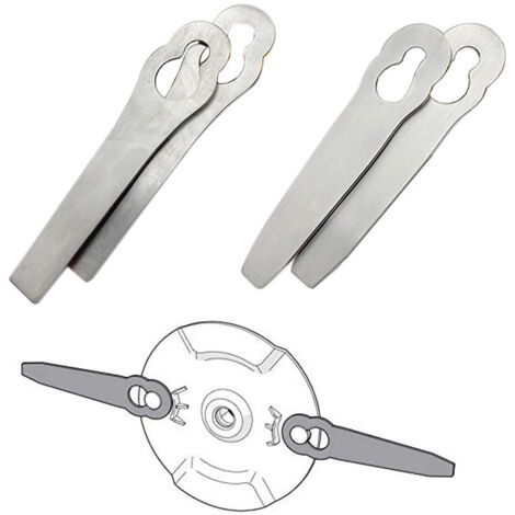Ahlsen – Lames métalliques de tondeuse à gazon sans fil – 4 lames de rechange 85mm en métal – Coupe efficace pour jardin et terrasse (1/3)