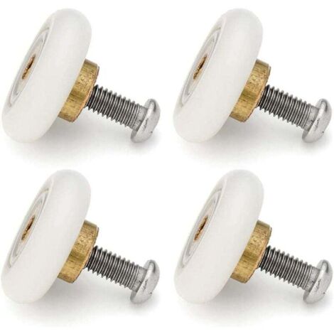 Ccykxa – Lot de 12 roulettes de rechange pour portes de douche coulissantes – Diamètre 19 mm – Installation facile – Compatible avec baignoires et jacuzzis