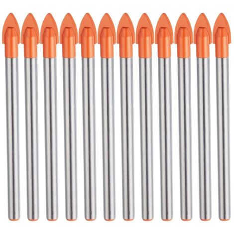 Ccykxa – Lot de 10 forets à carrelage 6 mm – Pointe en carbure de tungstène – Pour verre, marbre, céramique, plastique et bois – Perçage précis