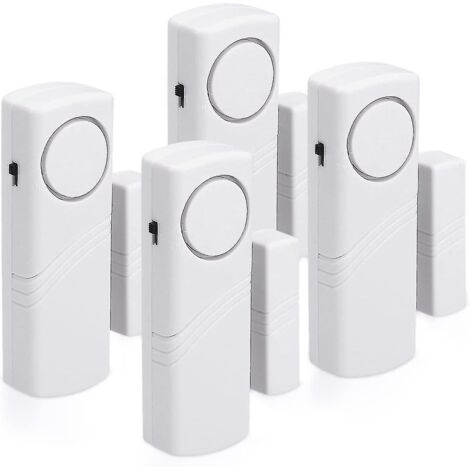 Ahlsen Alarme De Porte Et D'entrée - Lot 4x Alarme Intrus Sans Fil - Cambriolage Domestique - Operat - 100 Db (1/5)