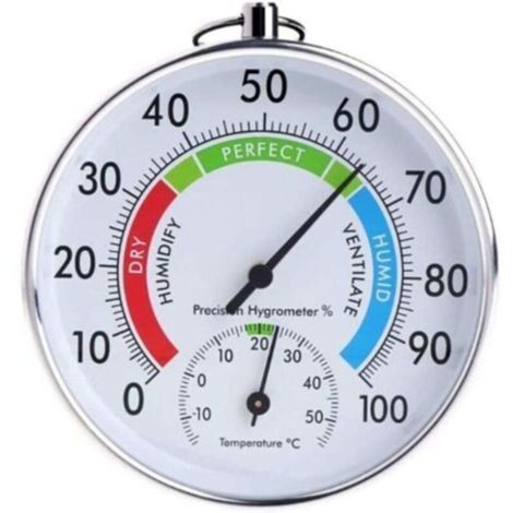 Intérieur Extérieur Forme Ronde Thermomètre Température Jardin hygromètre Testeur Comfortable Météo Humidité Mètres