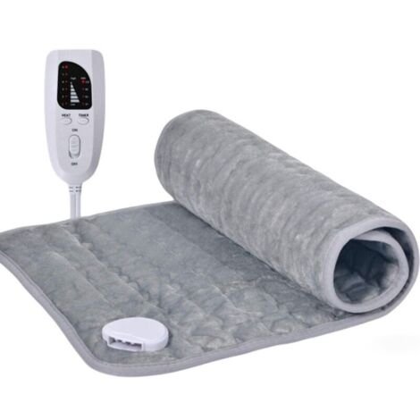 CCYKXA Sous-couverture électrique, 60 x 30 cm, arrêt automatique, protection contre la surchauffe, 6 réglages de température, lavable, chauffe-matelas adapté à tous les matelas standard