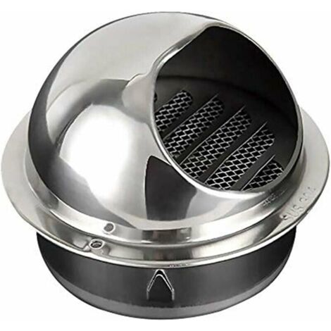 Ahlsen – Sortie d'air murale en acier inoxydable 304 – Design sphérique anti-pluie – Moustiquaire dense – Diamètre 150mm pour évacuation efficace (1/5)