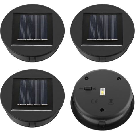 Ahlsen Lot de 4 lampes solaires de rechange - Panneau solaire - Lanterne de couvercle - Lampes solaires de rechange (1/5)