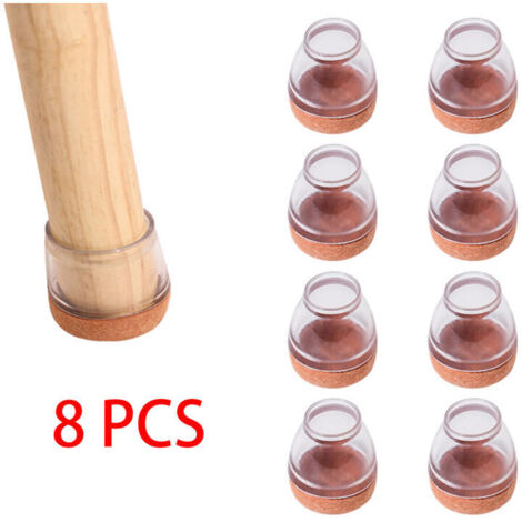 CCYKXA 8 pièces Protection Pied de Chaise, 13-19mm Protege Pied de Chaise Silicone, Embout Pied de Chaise avec Feutre, Anti-Rayures, sans Bruit, Tampon Pied de Chaise - Ronde