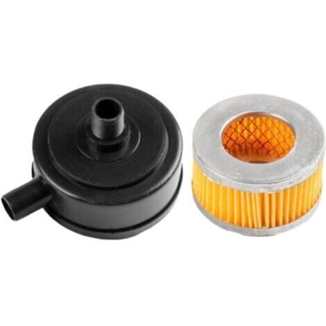 Ahlsen Filtre de silencieux de compresseur d'air, filtre d'admission d'air en métal, filtre à air de 20 mm, ensemble d'accessoires de pompe