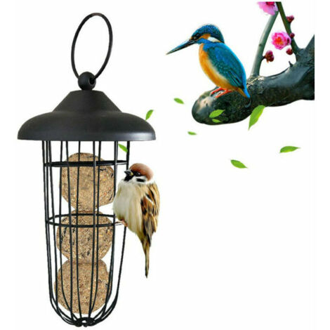 Ahlsen Mangeoire à Oiseaux, mangeoire à Oiseaux en métal à l'épreuve des écureuils mangeoire Suspendre Automatique Porte-Boule Graisse Outil d'alimentation (1/5)