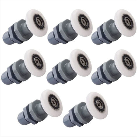 CCYKXA 8 Pcs Roulette Porte Douche Coulissante 19mm Rouleaux pour Salle de Bains Roulettes Coulissantes Porte en Verre (1/5)