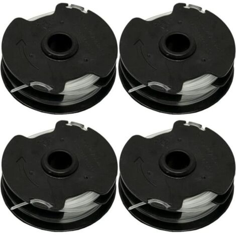 (Noir)Lot de 4 bobines de Rechange pour débroussailleuse sans Fil Parkside PRT 550 A1 - Lidl IAN 311404,PRTA 20-Li C3 IAN351753 (1/4)